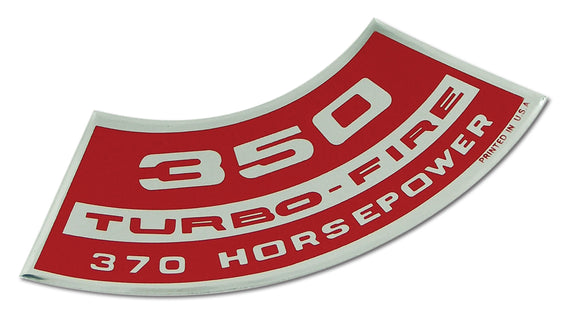 1970-1970 Chevrolet Corvette Decal. Air Cleaner 350/370