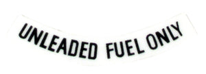 1975-1977 Chevrolet Corvette Decal. Fuel Warning Black