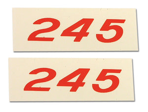 1957-1961 Chevrolet Corvette Decals. Valve Cover 245 Horsepower