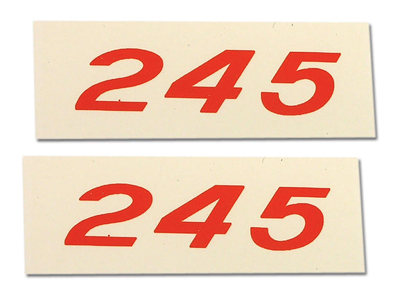 1957-1961 Chevrolet Corvette Decals. Valve Cover 245 Horsepower