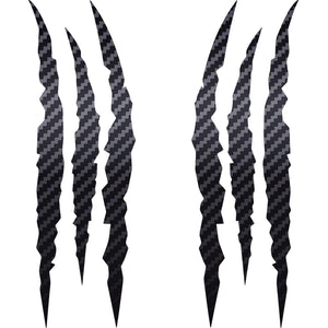 1953-2023 Universal Universal Vinyl Claw Thrash Mark Headlight Decal - Matte Carbon Fiber Textured