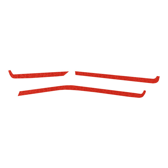 2020-2023 Chevrolet Corvette Interior Dash Trim Accents - Red Faux Leather