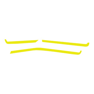 2020-2023 Chevrolet Corvette Interior Dash Trim Accents - Gloss Yellow