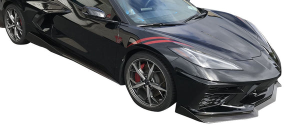 2020-2023 Chevrolet Corvette Fender Stripes - Single Color Gloss Carbon Flash Left & Right Side