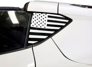 2020-2023 Chevrolet Corvette Window US Flag Decals Gloss Carbon Flash Standard US Flag