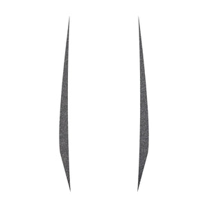 2020-2023 Chevrolet Corvette Hood Stripes Decal - Pair Gloss Pearl Black No Cutout - Solid Stripes