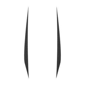 2020-2023 Chevrolet Corvette Hood Stripes Decal - Pair Black Carbon Fiber No Cutout - Solid Stripes