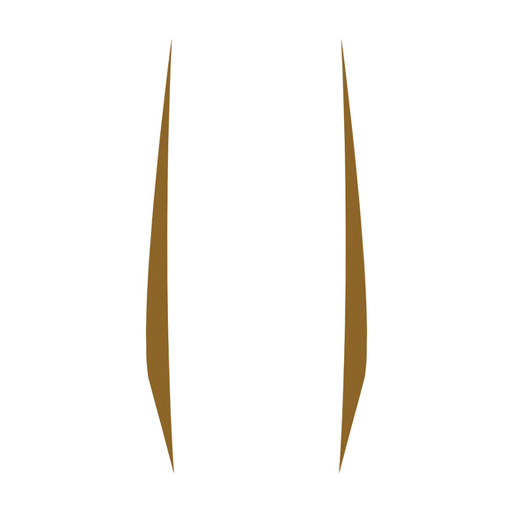 2020-2023 Chevrolet Corvette Hood Stripes Decal - Pair Matte Gold No Cutout - Solid Stripes