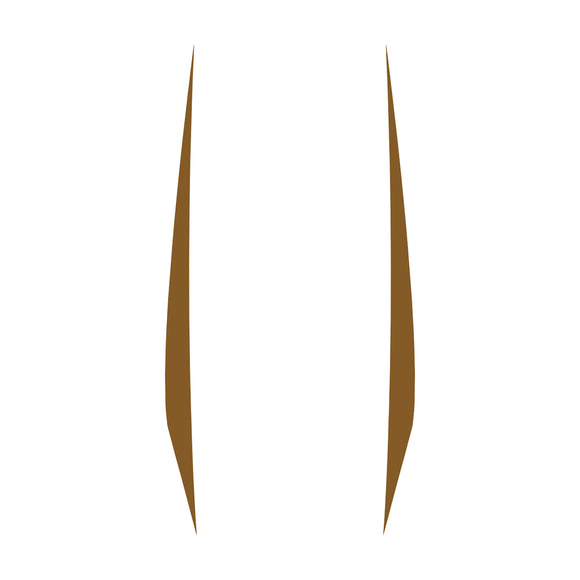 2020-2023 Chevrolet Corvette Hood Stripes Decal - Pair Gloss Gold No Cutout - Solid Stripes