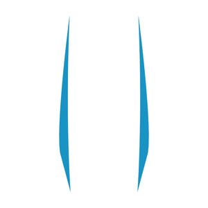 2020-2023 Chevrolet Corvette Hood Stripes Decal - Pair Gloss Rapid Blue No Cutout - Solid Stripes