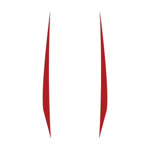 2020-2023 Chevrolet Corvette Hood Stripes Decal - Pair Gloss Red No Cutout - Solid Stripes