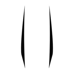 2020-2023 Chevrolet Corvette Hood Stripes Decal - Pair Gloss Black No Cutout - Solid Stripes