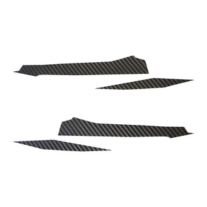 2020-2023 Chevrolet Corvette Front Grille Enhancement Overlay Decal Set - 4pc - Black Carbon Fiber