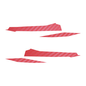 2020-2023 Chevrolet Corvette Front Grille Enhancement Overlay Decal Set - 4pc - Red Gloss Carbon Fiber