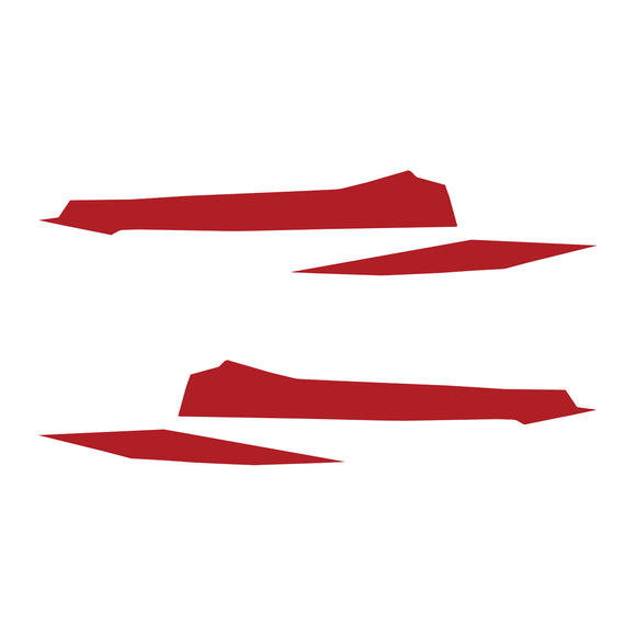 2020-2023 Chevrolet Corvette Front Grille Enhancement Overlay Decal Set - 4pc - Matte Red