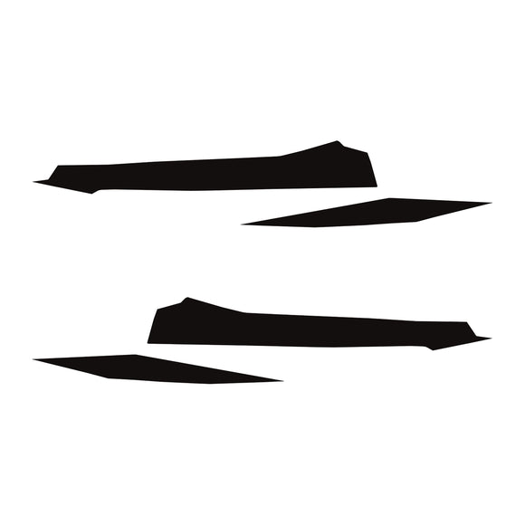 2020-2023 Chevrolet Corvette Front Grille Enhancement Overlay Decal Set - 4pc - Matte Black