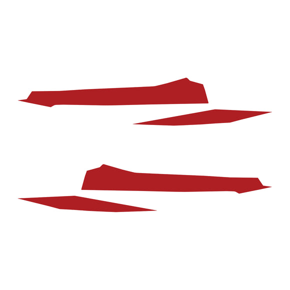 2020-2023 Chevrolet Corvette Front Grille Enhancement Overlay Decal Set - 4pc - Gloss Red