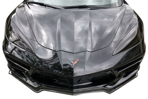 2020-2023 Chevrolet Corvette Headlight Protection Blackout Overlays - Dark Smoked Lamin-X