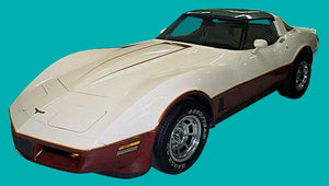 1981-1982 Chevrolet Corvette Two Tone Paint Stripe Kit - Gray