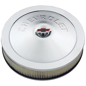 1968-1982 Chevrolet Corvette 14 Inch Air Cleaner Kit - Chrome W/Embossed Logos