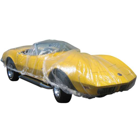 1953-2023 Chevrolet Corvette Clear Plastic Disposable Car Cover - Fits ANY Vehicle