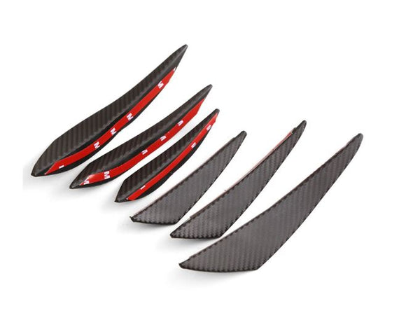 1953-2023 Chevrolet Corvette Carbon Fiber Style Front Splitter/Spoiler Canard Set - 6pc Set