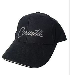 1953-2023 Chevrolet Corvette Black Liquid Metal Script Cap