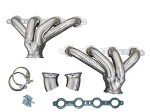 1953-1967 Chevrolet Corvette Stainless Steel Hugger Headers Swap Conversion Ram Horns