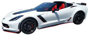 1953-2023 Chevrolet Corvette Colored Vinyl Pinstriping Decals - 1/8in - Cut To Fit Black