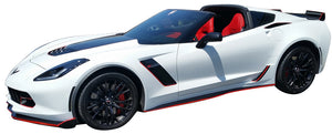 1953-2023 Chevrolet Corvette Colored Vinyl Pinstriping Decals - 1/4in - Cut To Fit Black