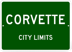 1953-2023 Chevrolet Corvette Corvette City Limits Sign - 12x18in