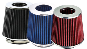 1953-2023 Universal Universal Cold Air Intake Replacement Cone Filter - 4in /102mm - Red