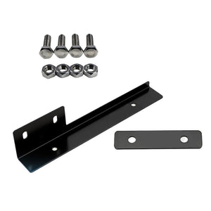 1953-2023 Chevrolet Corvette CNC Anodized Brushed Alum Front License Plate Mount Relocator Bracket - Black