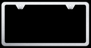 1953-2023 Chevrolet Corvette 2 Hole Slimline Stainless Steel License Plate Frame - Brushed