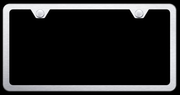 1953-2023 Chevrolet Corvette 2 Hole Slimline Stainless Steel License Plate Frame - Brushed