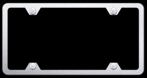 1953-2023 Chevrolet Corvette 4 Hole Slimline Stainless Steel License Plate Frame - Brushed