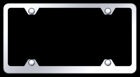 1953-2023 Chevrolet Corvette 4 Hole Wide Body License Plate Frame - Stainless Steel