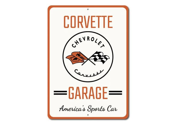 1953-2023 Chevrolet Corvette Corvette Garage Americas Sports Car Sign - 36x54in