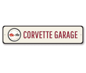 1953-2023 Chevrolet Corvette Chevrolet Corvette Garage Sign - 9x36in