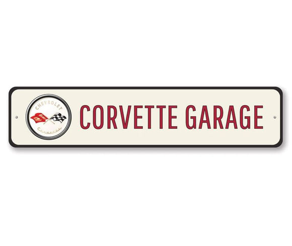 1953-2023 Chevrolet Corvette Chevrolet Corvette Garage Sign - 9x36in