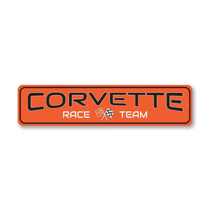 1953-2023 Chevrolet Corvette Corvette Race Team Sign - 4x18in