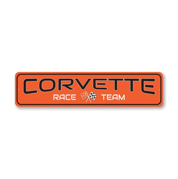 1953-2023 Chevrolet Corvette Corvette Race Team Sign - 4x18in