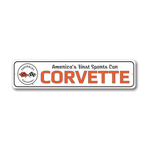 1953-2023 Chevrolet Corvette Americas First Sports Car Corvette Sign - 4x18in