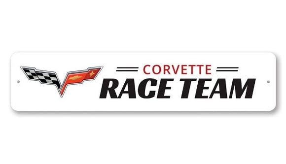 1953-2023 Chevrolet Corvette Corvette Race Team Sign - 4x18in