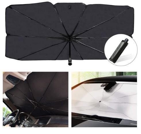 1953-2023 Chevrolet Corvette Foldable Windshield Sun Shade Reflector Umbrella - 53in