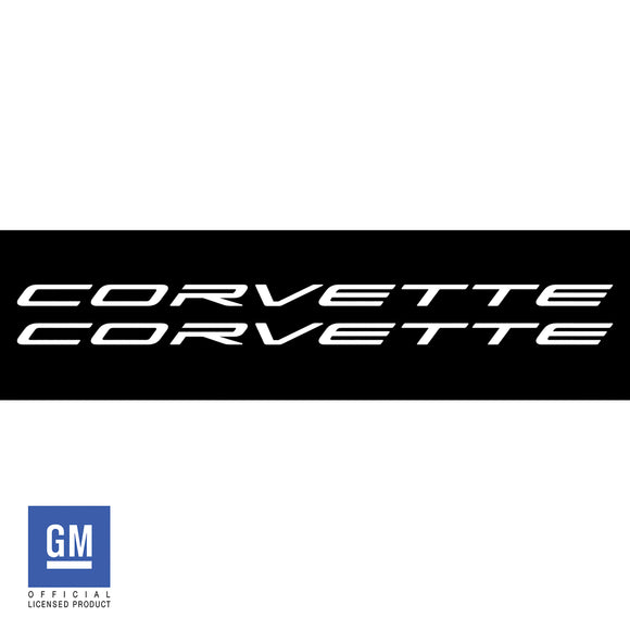 2020-2023 Chevrolet Corvette Side Skirt Vinyl Decals - Corvette Script - Gloss White