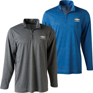 1953-2023 Chevrolet Corvette Cool & Dry Performance Quarter-Zip Jacket - Charcoal Heather - Medium