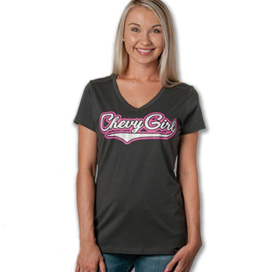 1953-2023 Chevrolet Corvette Chevy Girl Glitter T-Shirt - Small