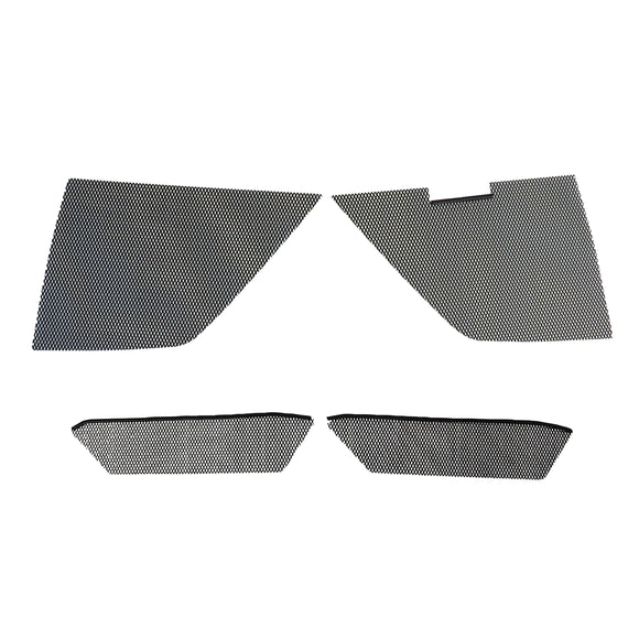 2020-2024 Chevrolet Corvette Inner & Outer Grille/Radiator Protection Screens - Aluminum W/Black Finish