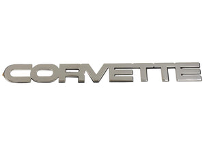 1984-1990 Chevrolet Corvette Emblem. Rear Corvette - Polished Stainless Steel